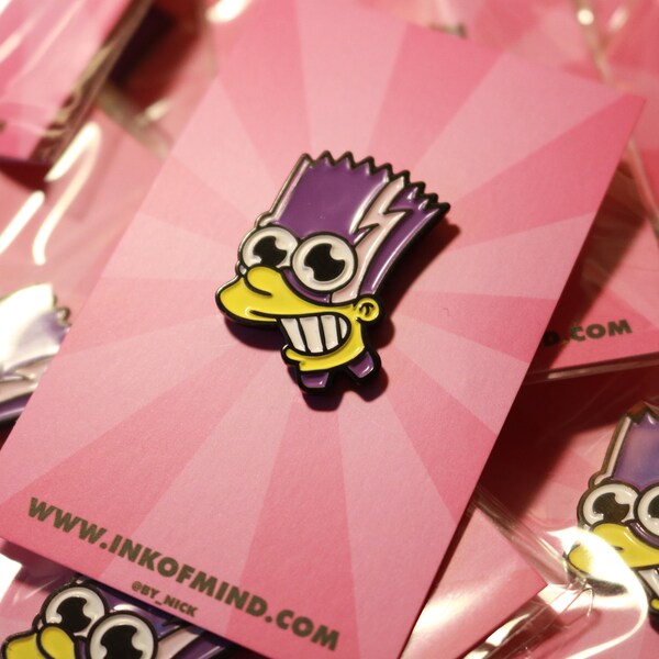 Bartman X Mr Sparkle Enamel Pin - The Simpsons