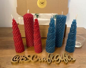 Handgefertigte Stumpenkerze aus reinem Bienenwachs | Natürliche, umweltfreundliche Dekoration (10 cm x 3 cm)