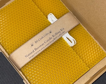 Natural Beeswax Candle Rolling Kit, Honeycomb Sheets, Craft Supplies