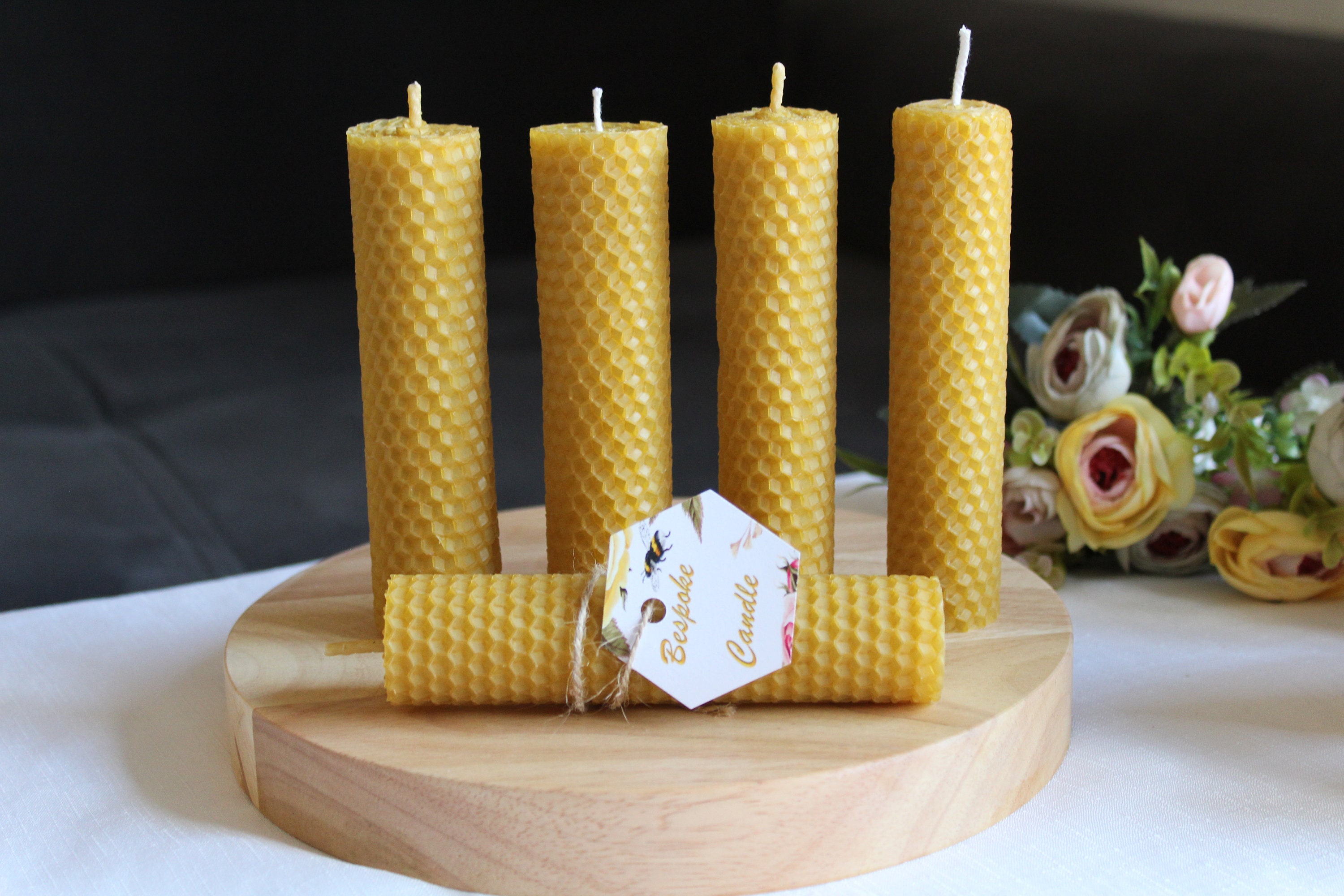 Natural Beeswax Candles Sheets 10-50 pcs Honeycomb Decorations