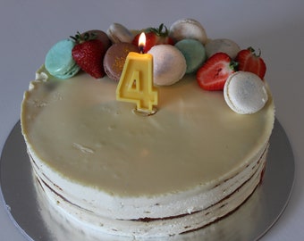 Pure Beeswax Number 0-9 Candle For Birthday Cake Avent Party Cake Decoration