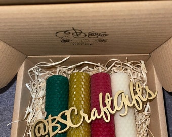 Handgefertigte Bienenwachs-Säulenkerzen | Natürliche Festtagsdekoration, personalisiertes Geschenk