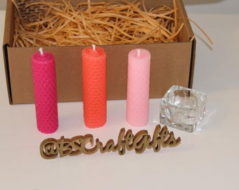 Hand Rolled Beeswax Candles, Eco Friendly Bee Lover Gift, Natural Easter Decoration