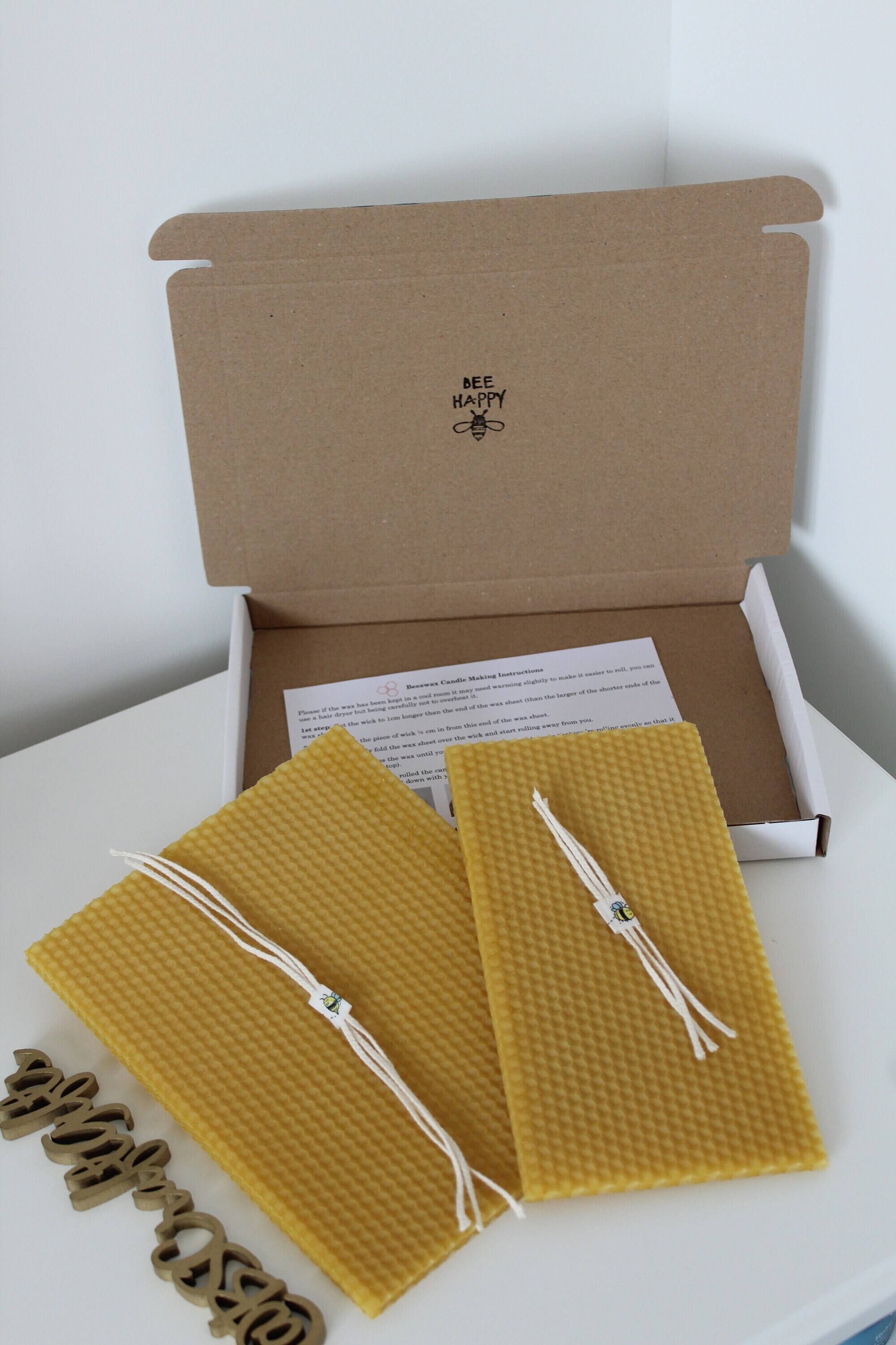 Beeswax Sheets Candle Making Kit Make Own Candle Beeswax Etsy