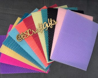 Coloured Beeswax Sheets Bundle | Candle Making Kit (6 Sheets)
