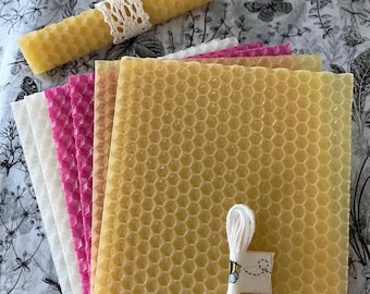 DIY Beeswax Candle Making Kit | 6 Mini Candles, Natural Craft Activity (Kids Activity)