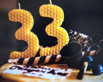Beeswax Number Birthday Candle Digital 0-9 Cake Cupcake Decoration Birtday Celebration Christmas