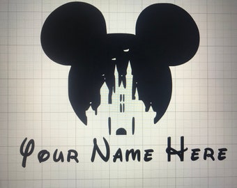 Download Disney Heartbeat Mickey Castle Vinyl Car Decal Sticker | Etsy