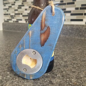 Handcrafted wooden bottle openers (various colors)