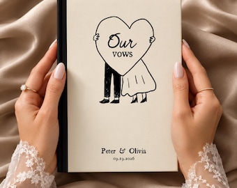 Wedding Vow Books, Personalized Vow Booklets, Custom His Her Our Vow Books