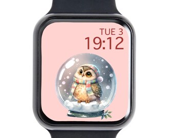 Winter Owl Apple Watch Face Wallpaper (Digital Download)