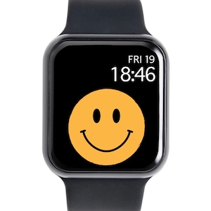 APPLE WATCH FACE, Smiley Apple Watch Charms, Trendy Watch Accesories, Apple Watch Wallpaper Charm, Smiley Face Charms, Watch Wallpaper