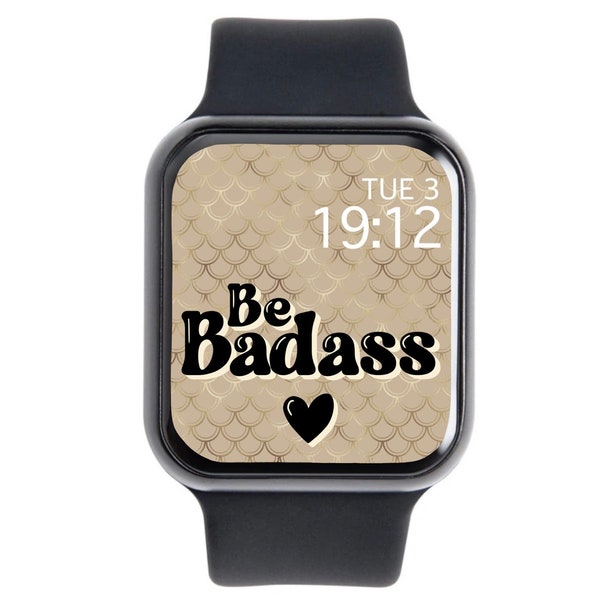 Apple Watch Wallpaper BADASS, Apple Watch Face, Digital Download, Smartwatch Background, Apple Watch Charms