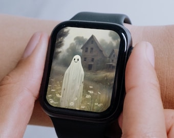 HALLOWEEN Apple Watch Face Wallpper, FALL Cute Halloween Ghosts, Apple Watch Face FALL, Spooky Watch Wallpaper, Instant Download