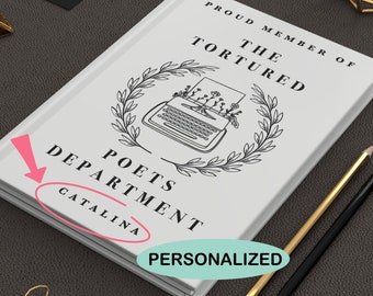 Taylor Swift Personalized Notebook Journal Tortured Poets Department Member  Taylor Swiftie Merch Taylor Swift Fan Gift, Swiftie