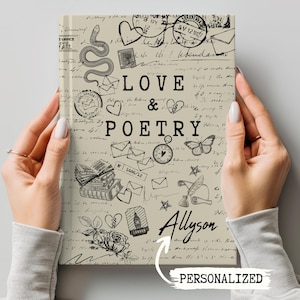 POETRY JOURNAL Personalized, Poem Book Custom, Writer Gift, Poetry Notebook, Journal Writer Diary, Poetry Lover Gift, Custom Poem Journal
