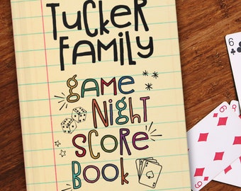 Family GAME NIGHT SCORE Book Family Gaming Gift for Board Game Lover Gifts Wedding Gift for Couples Game Night Family Fun Gift Family Gifts