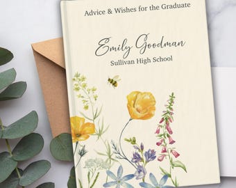 2025 GRADUATION PARTY Guest Book Class of 2025 Grad Party Book Custom Graduation Advice Book High School College Personalized Grad Gift