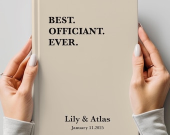 OFFICIANT BOOK JOURNAL Wedding Officiant Custom Gift Officiant Proposal Pastor Gift Wedding Officiant Personalized Wedding Pastor Reverend