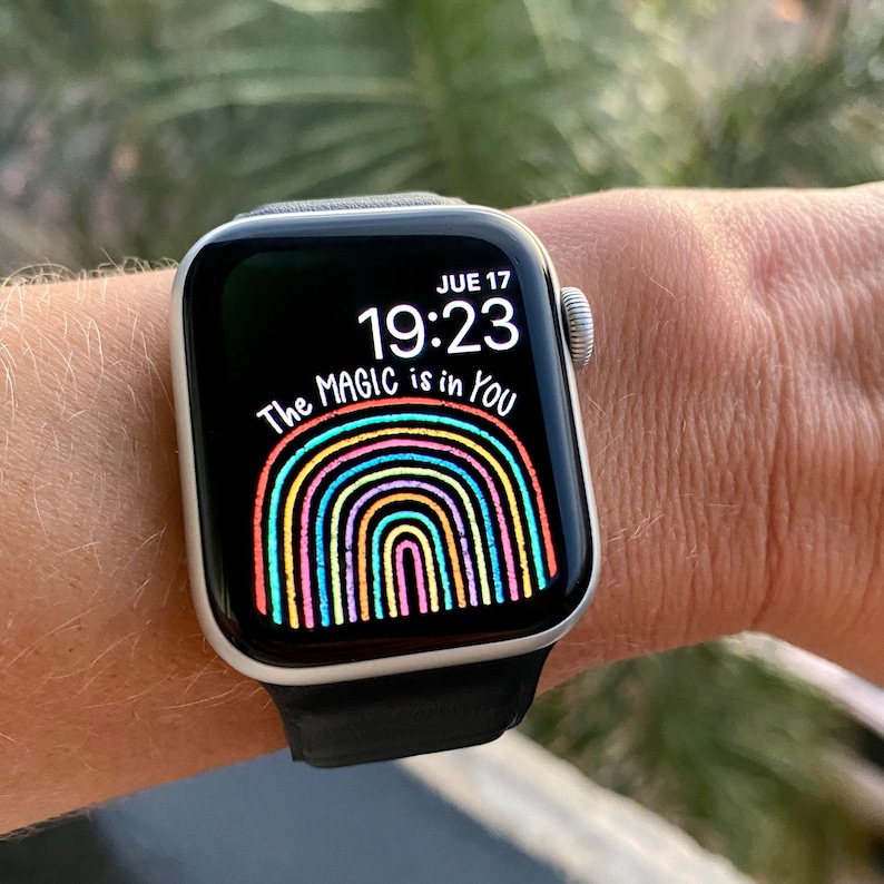 RAINBOW Apple Watch Wallpaper Watch Background Rainbow Watch - Etsy