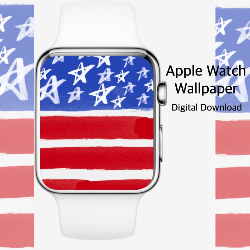 USA Apple Watch Face Wallpaper 4th of July American Flag - Etsy