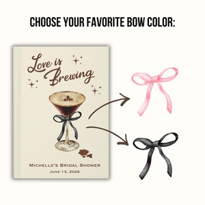 Coffee Bridal Shower Guest Book: Espresso Martini Decor, Letters to Bride Keepsake image 2