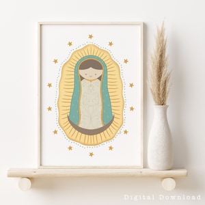 VIRGEN DE GUADALUPE, Our Lady of Guadalupe Print, Guadalupe, Catholic Print, Wall art Decor, Digital Download