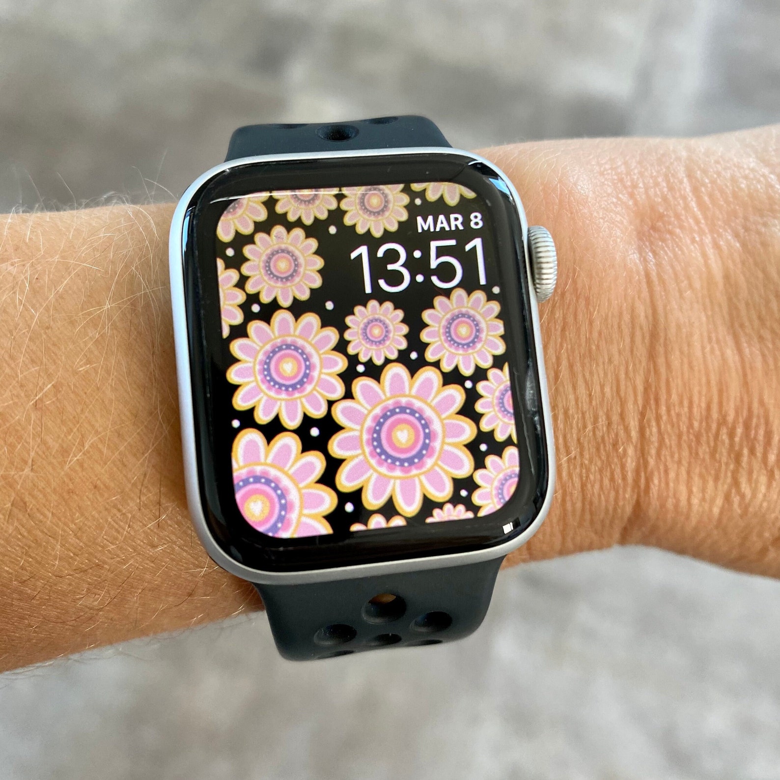 FLORAL Apple Watch Face Wallpaper Apple Watch Face Floral Etsy