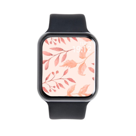 Aesthetic Apple Watch Wallpaper Pink Floral Smart Watch Etsy