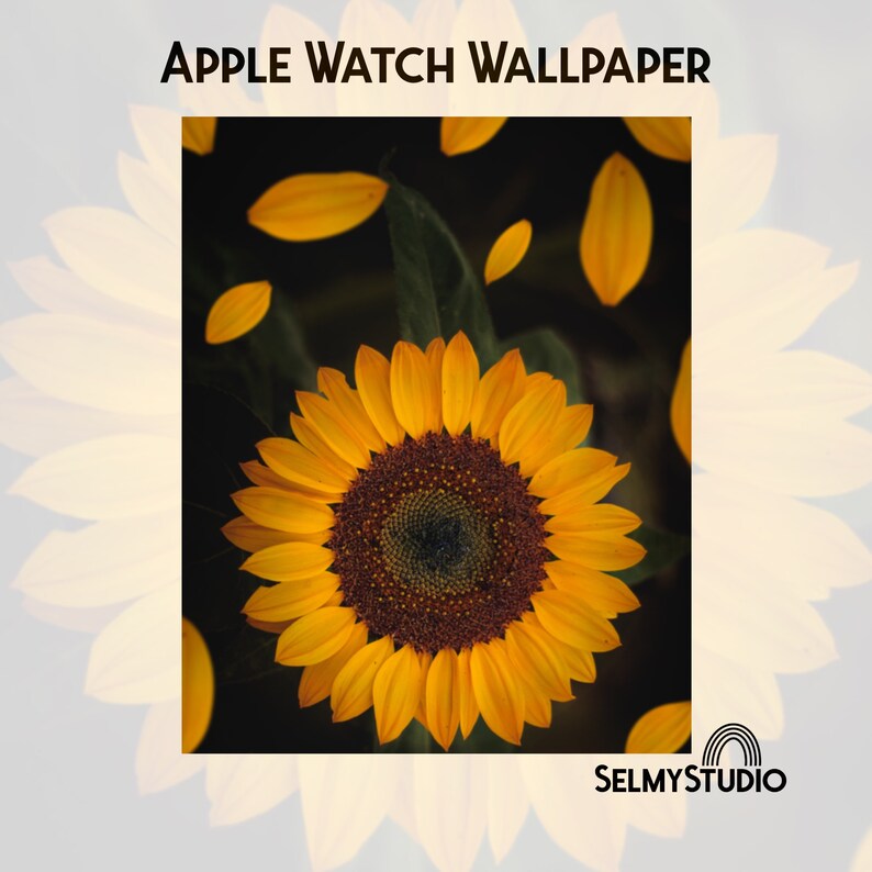 SUNFLOWER Apple Watch Wallpaper for Your Apple Watch Face Etsy