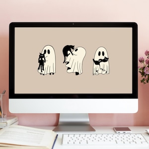 Fall Halloween Computer Desktop Theme Background Wallpaper, Cute Desktop Wallpaper, Desktop Fall Wallpaper, Fall Desktop, Mac Background