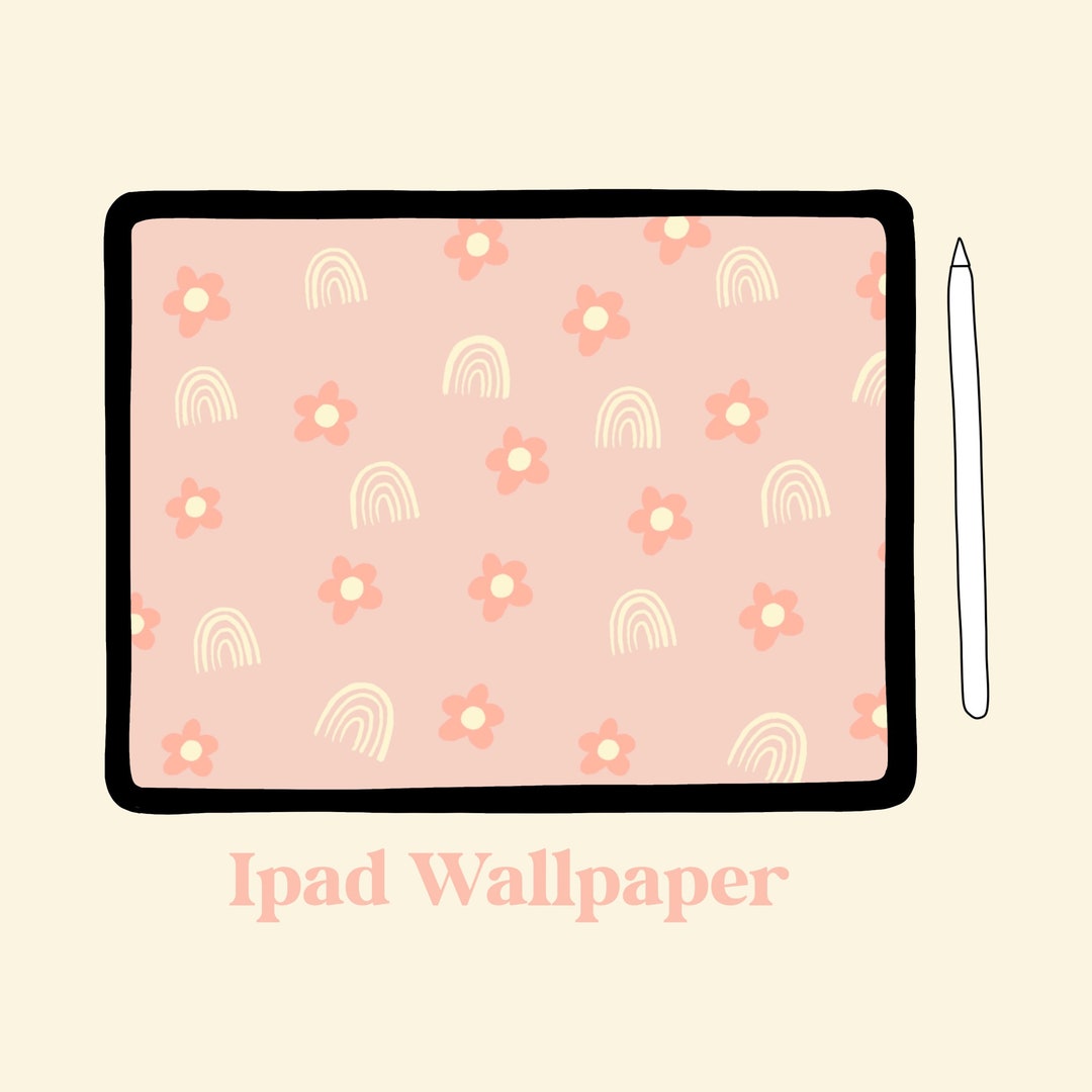 IPad Wallpaper Pink, Daisy Flower iPad WALLPAPER, Floral iPad Wallpaper