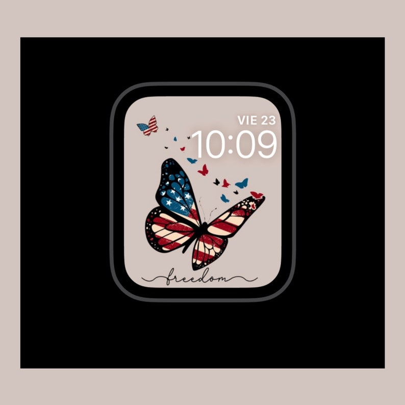 American Flag Apple Watch Face Wallpaper 4th of July - Etsy
