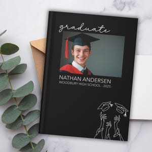 GRADUATION GUEST BOOK, Graduation Book, Photo Book Junior High School College Graduate Guest Book 2025 Personalized Graduation Guestbook
