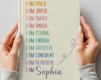 Personalized Affirmations Journal for Girls: Custom Name Diary