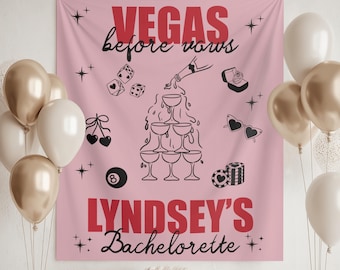 Las Vegas Bachelorette Banner: Lucky in Love Casino Theme