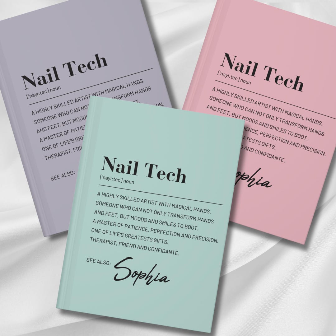 Nail Tech Paper NAIL TECH GIFT Personalized Journal Thank You Notebook Nail Tech ...
