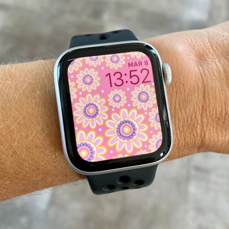 Apple Watch Wallpaper Floral Etsy