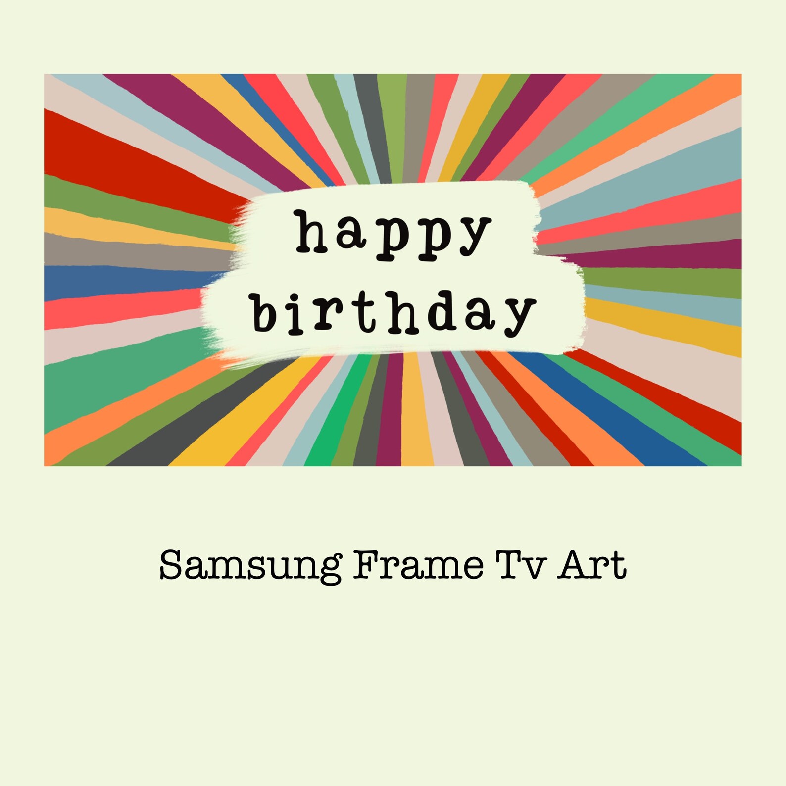 Samsung Frame Tv Art HAPPY BIRTHDAY Frame Tv Art Birthday Etsy
