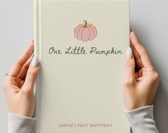 One Little Pumpkin First Birthday Letters: Personalized 1st Birthday Guestbook Fall Party Decor