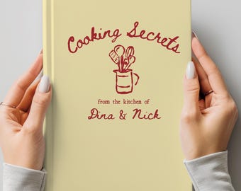 Custom Recipe Book for Couples:  Family Cookbook Newlywed Gift Cooking Journal