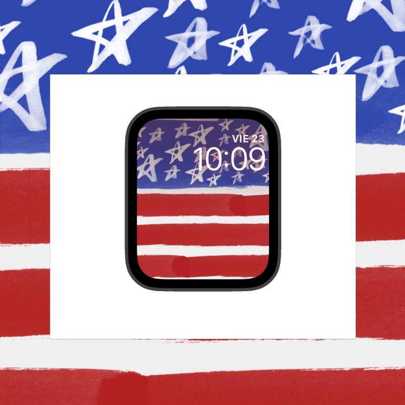 USA Apple Watch Face Wallpaper 4th of July American Flag - Etsy