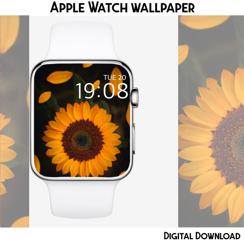 SUNFLOWER Apple Watch Wallpaper for Your Apple Watch Face Etsy