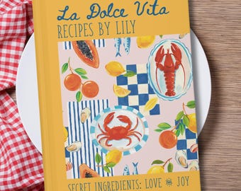 CUSTOM RECIPE BOOK Family Recipe Book Blank Recipe Book Custom Cookbook Recipe Journal Personalized Name Recipe Book Binder