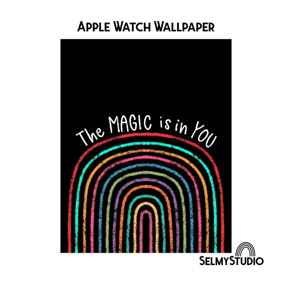 RAINBOW Apple Watch Wallpaper Watch Background Rainbow Watch Etsy