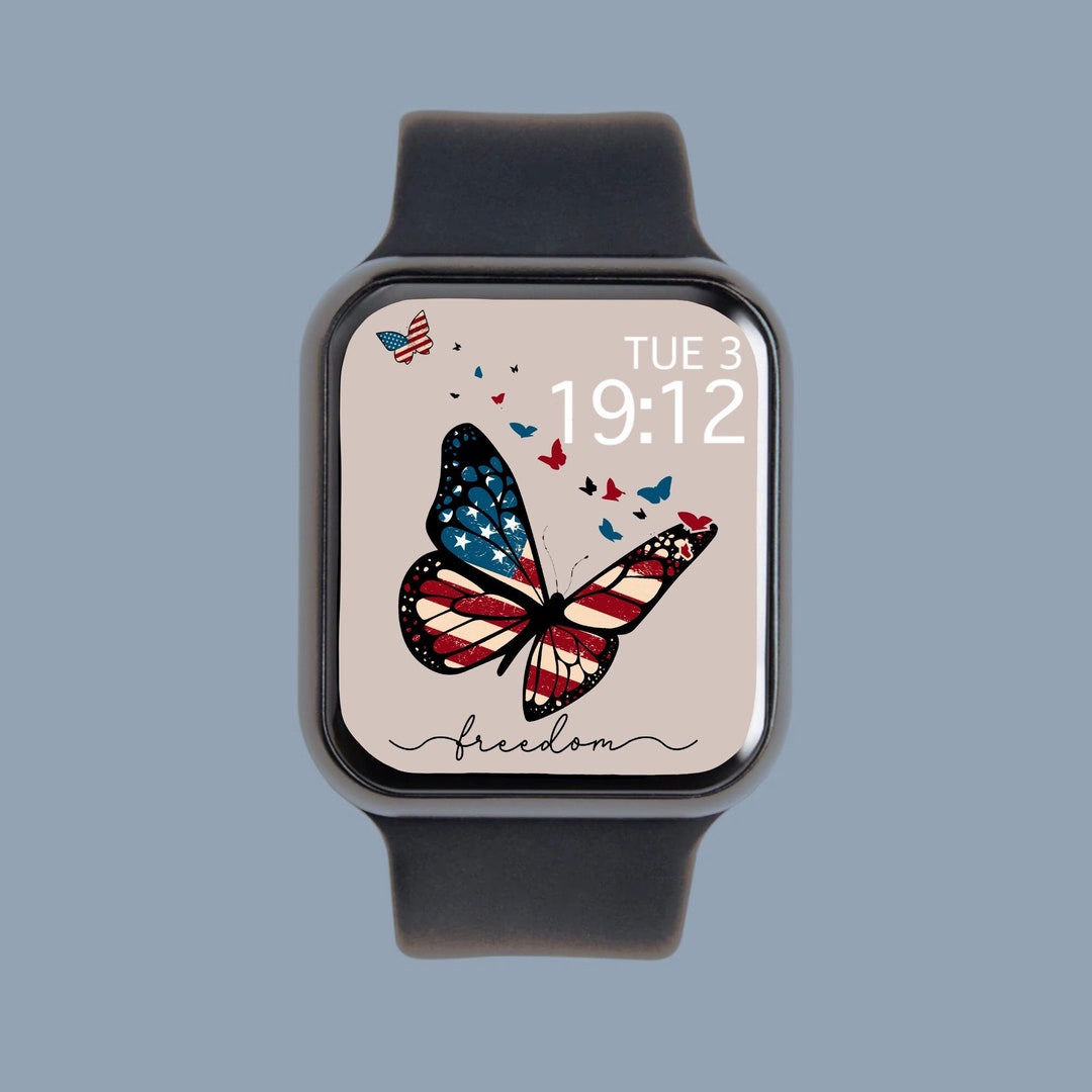 American Flag Apple Watch Face Wallpaper, 4th of July