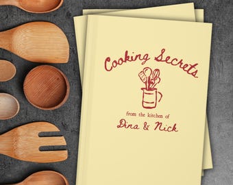 Personalized Couple Recipe Book, Custom Family Cookbook, Recipe Journal for Couples, Wedding or Housewarming Gift