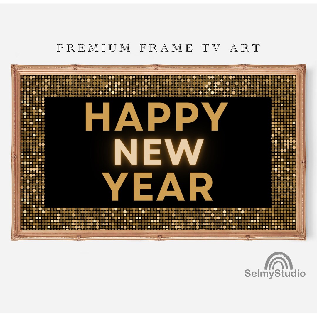 2025 NEUE JAHRE FRAME Tv Art für Samsung Rahmen Tv, Neue Jahre Kunst