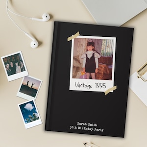 40th Birthday Guest Book Personalized Memory Scrapbook Unique Keepsake Gift for 40th Birthday Book Celebration 50th 60th 70th Birthday Book