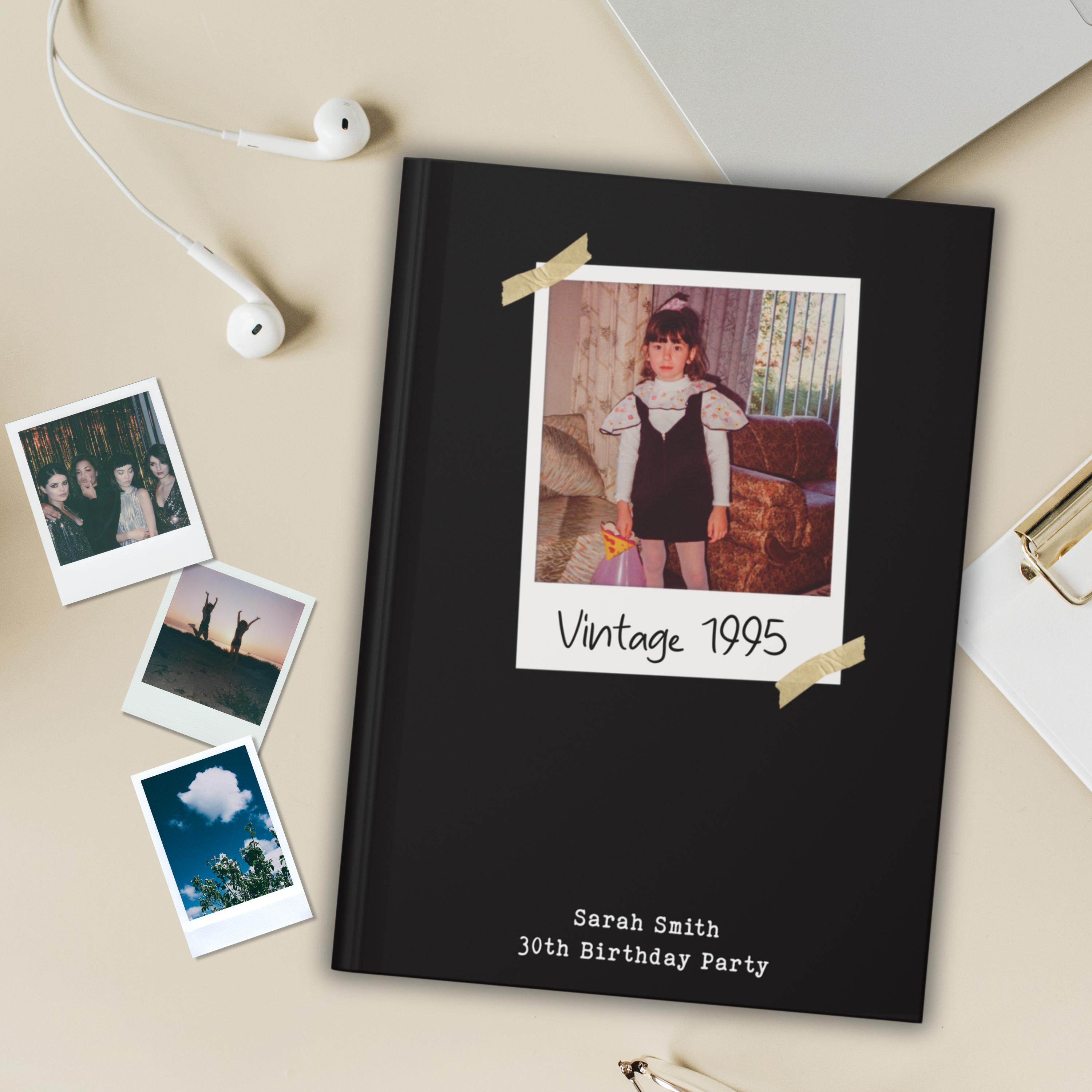 40th Birthday Guest Book Personalized Memory Scrapbook Unique Keepsake Gift for 40th Birthday Book Celebration 50th 60th 70th Birthday Book